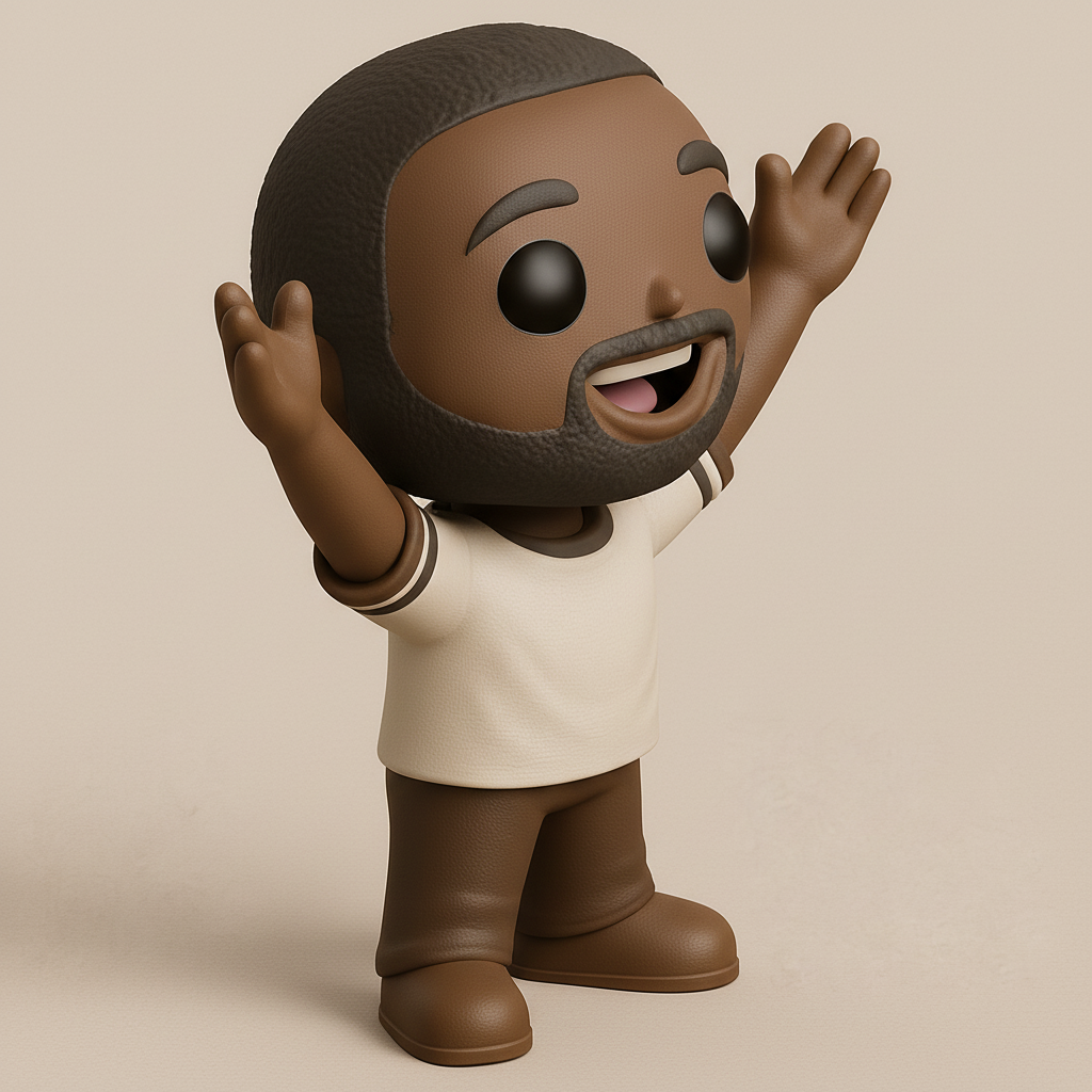 face to 3d model ai-3D portrait printing from photo_Happy Vibe Desk Pal - Smile-Inducing 3D Figurine