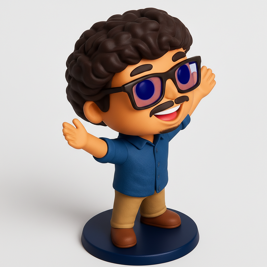 face to 3d model ai-3D portrait printing from photo_Welcoming Character Figurine - Your Friendly Desk Pal