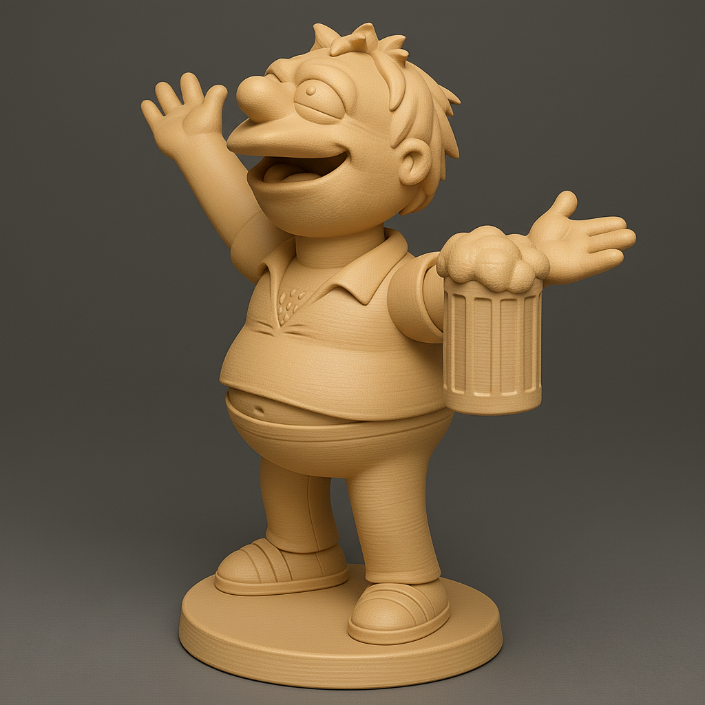 face anatomy 3d model-create 3d face model from photo_Cheerful Beer Buddy Figurine