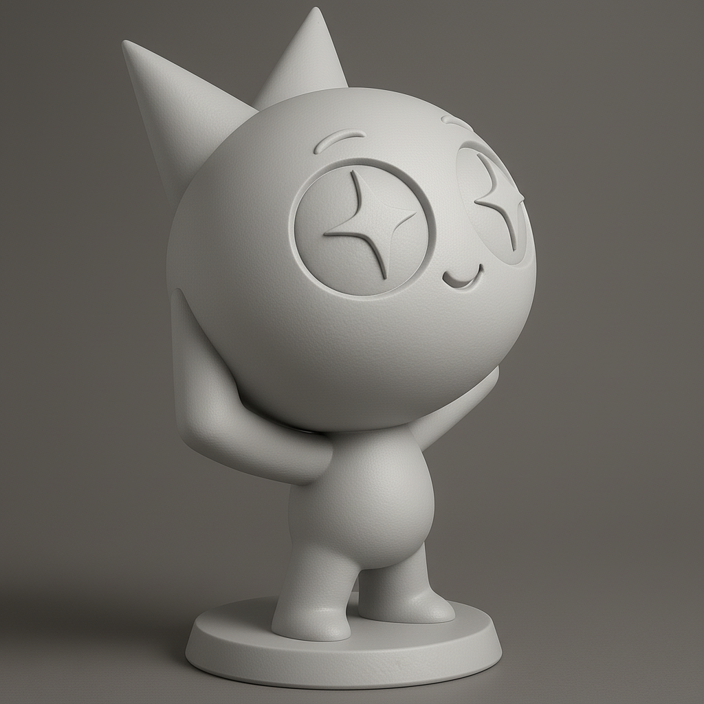 silhouette 3d printer maker-3d portrait printing_Charming Cartoon Character Figurine