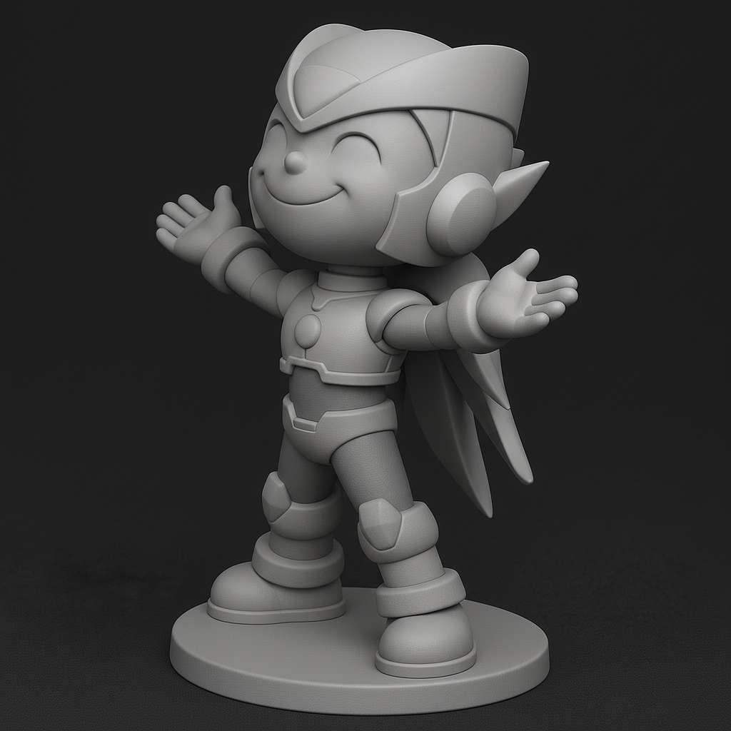 face anatomy 3d model-create 3d face model from photo_Joyful Heroic Character Model for 3D Printing