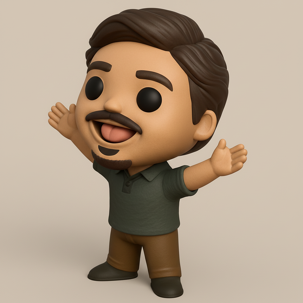 face to 3d model ai-3D portrait printing from photo_Friendly Waving Chibi Figurine | Desk Buddy