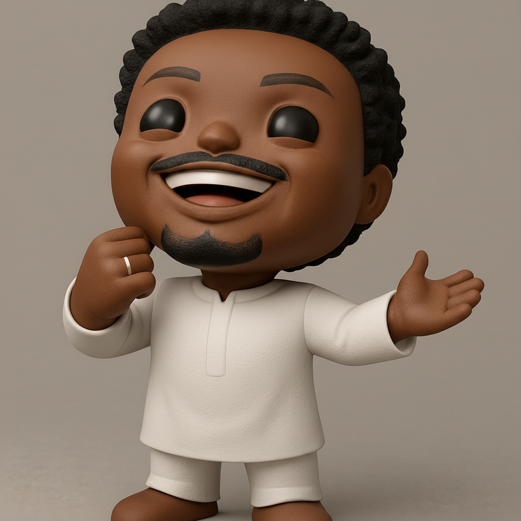 face to 3d model ai-3D portrait printing from photo_Cheerful Chibi Man Figurine - Positive Vibes Desk Decor!