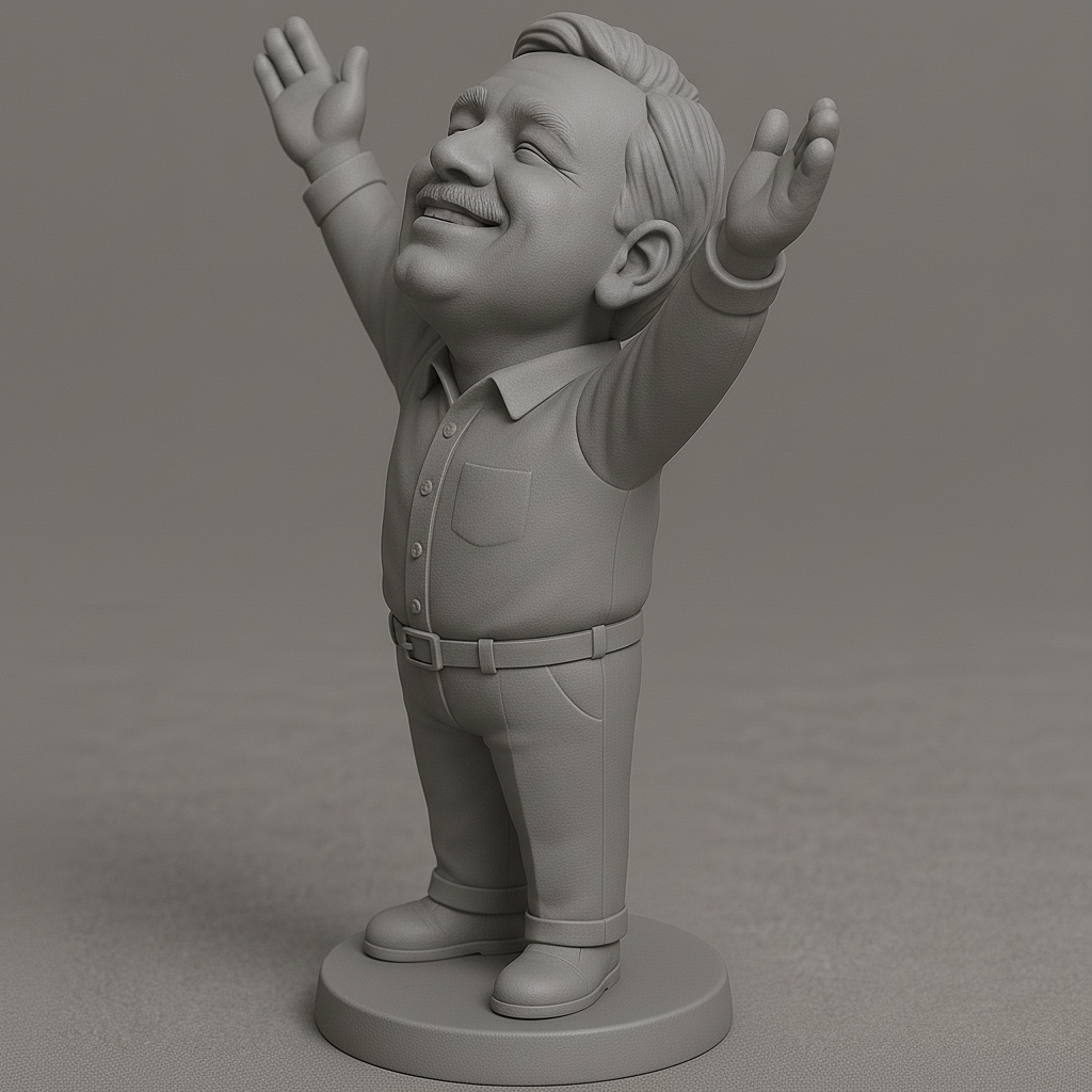 silhouette 3d printer maker-3d portrait printing_Joyful Celebration Figurine