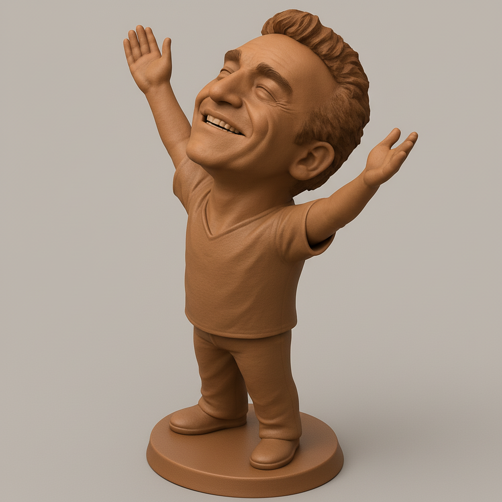 face anatomy 3d model-create 3d face model from photo_Uplifting Joyful Spirit Figurine