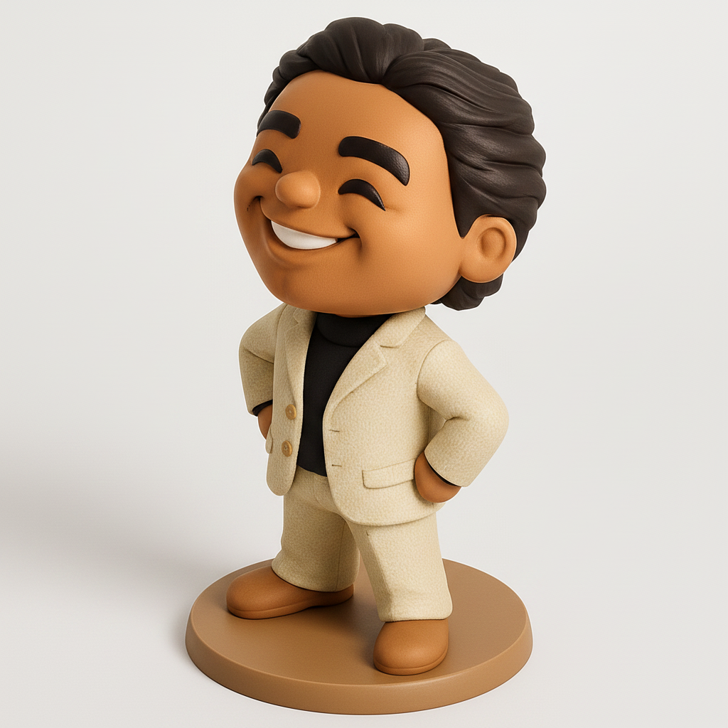 face to 3d model ai-3D portrait printing from photo_Smiling Professional Desk Buddy 3D Print