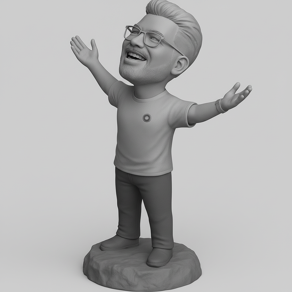 face anatomy 3d model-create 3d face model from photo_Joyful 3D Character Model for Printing