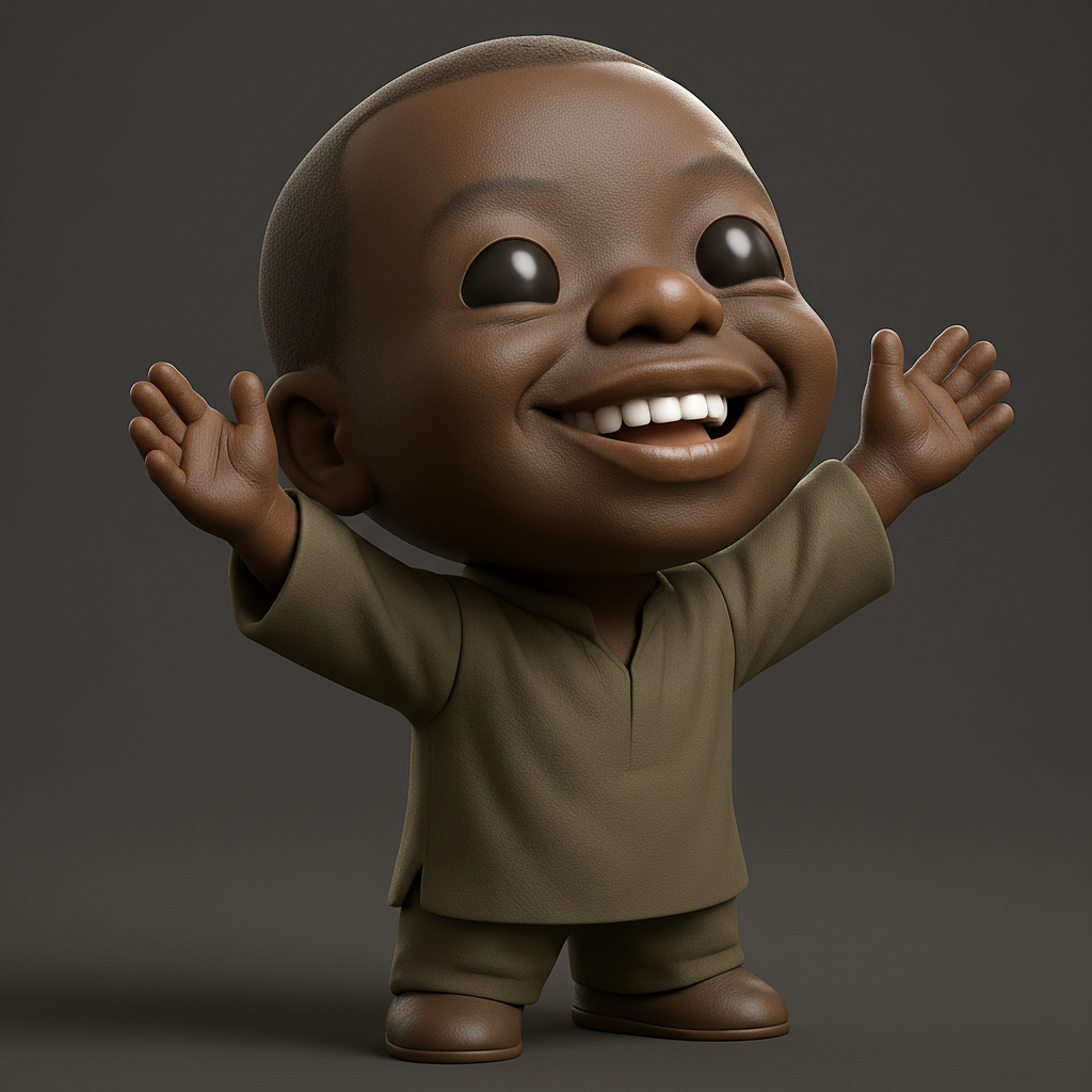 face to 3d model ai-3D portrait printing from photo_Joyful Little Friend: Happy Child Figurine