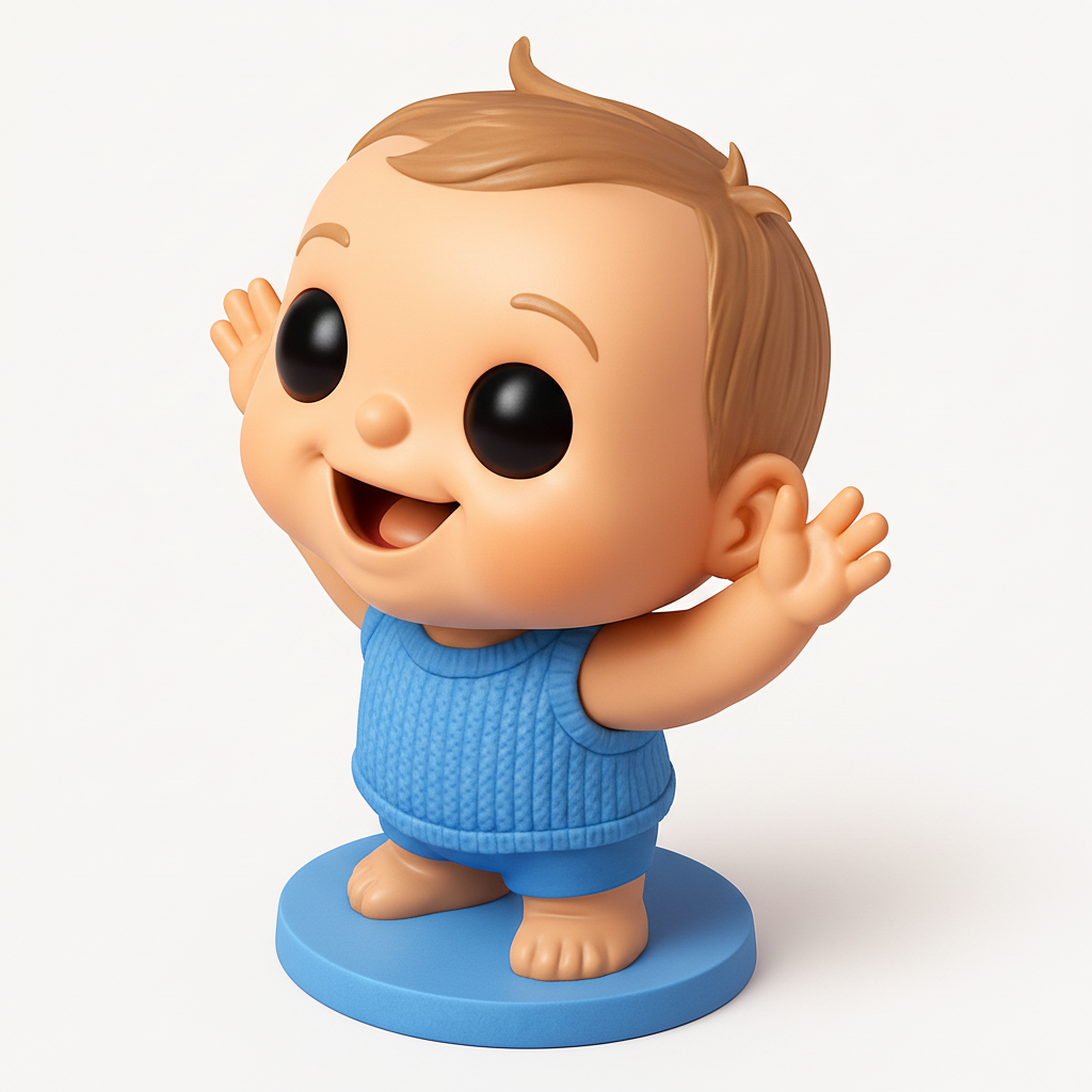 face to 3d model ai-3D portrait printing from photo_Sweet Baby Joy: Printable Decorative Figure