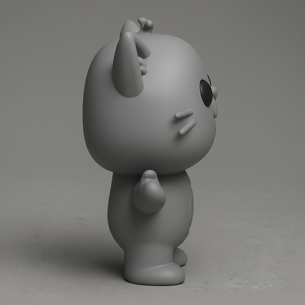 face anatomy 3d model-create 3d face model from photo_Happy Kitty Desk Pal: Your Purr-fect 3D Print!