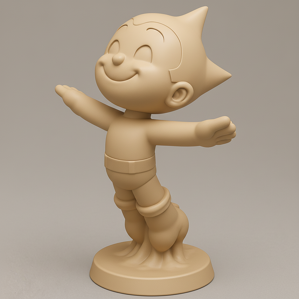 face anatomy 3d model-create 3d face model from photo_Joyful Character Figurine for 3D Printing