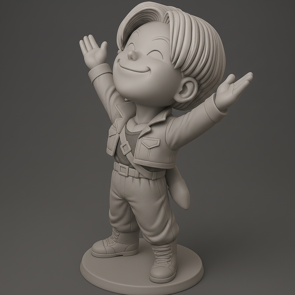 face anatomy 3d model-create 3d face model from photo_Joyful Adventurer Figurine for 3D Printing