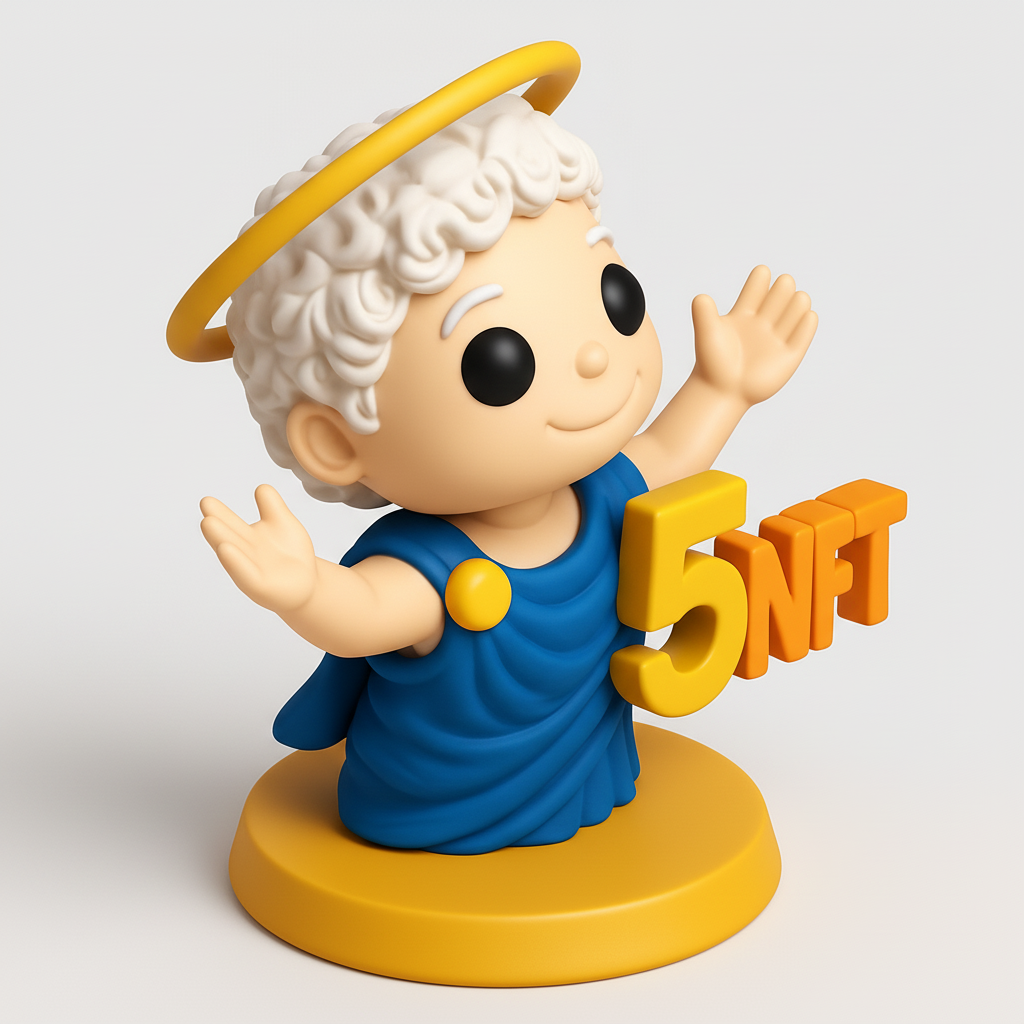 face to 3d model ai-3D portrait printing from photo_Charming 5NFT Angel Figurine - Easy 3D Print!