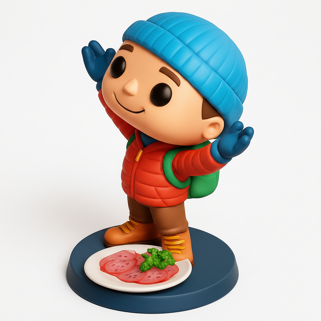 face to 3d model ai-3D portrait printing from photo_Happy Hiker & Snack Time Buddy 3D Print