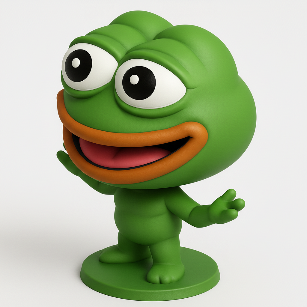 face to 3d model ai-3D portrait printing from photo_Iconic Pepe the Frog Desk Buddy - Print & Smile!