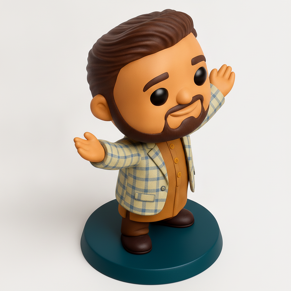 face to 3d model ai-3D portrait printing from photo_Warm Welcome Funko-Style Collectible 3D Print