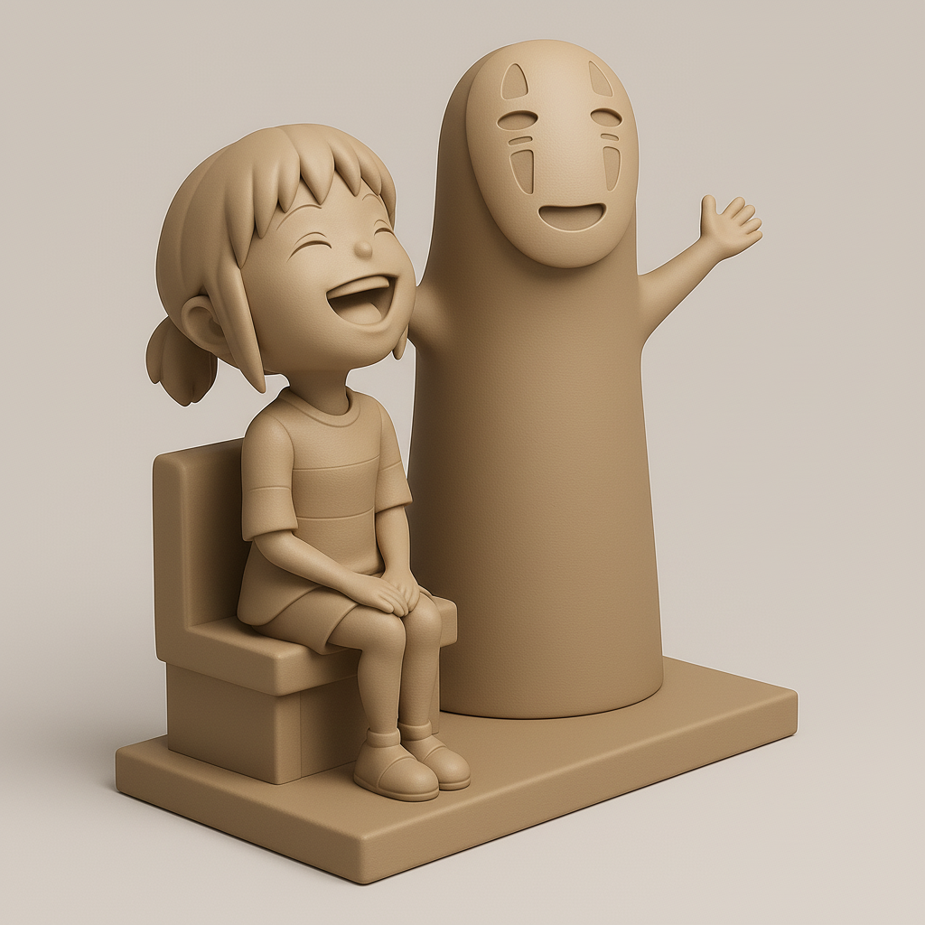 face anatomy 3d model-create 3d face model from photo_Joyful Companion Figurine