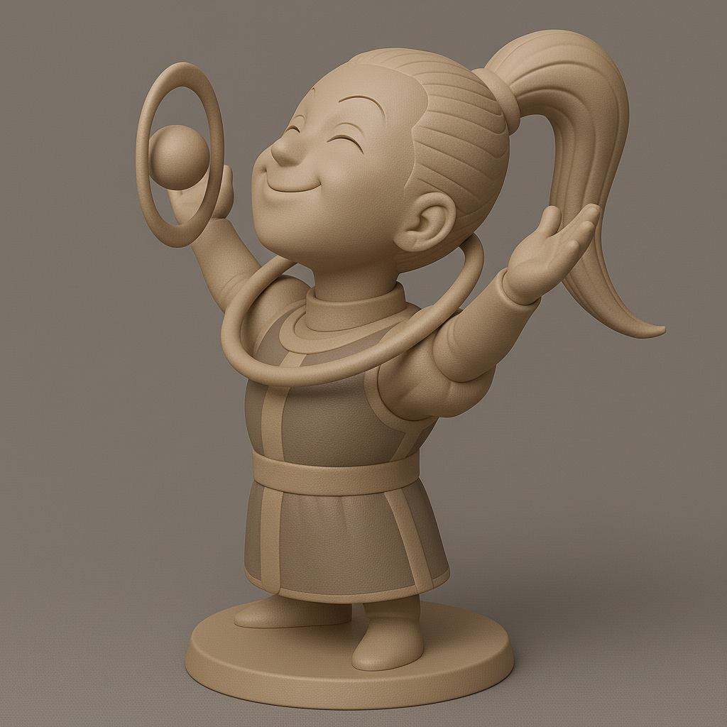 silhouette 3d printer maker-3d portrait printing_Joyful Space Explorer Figure