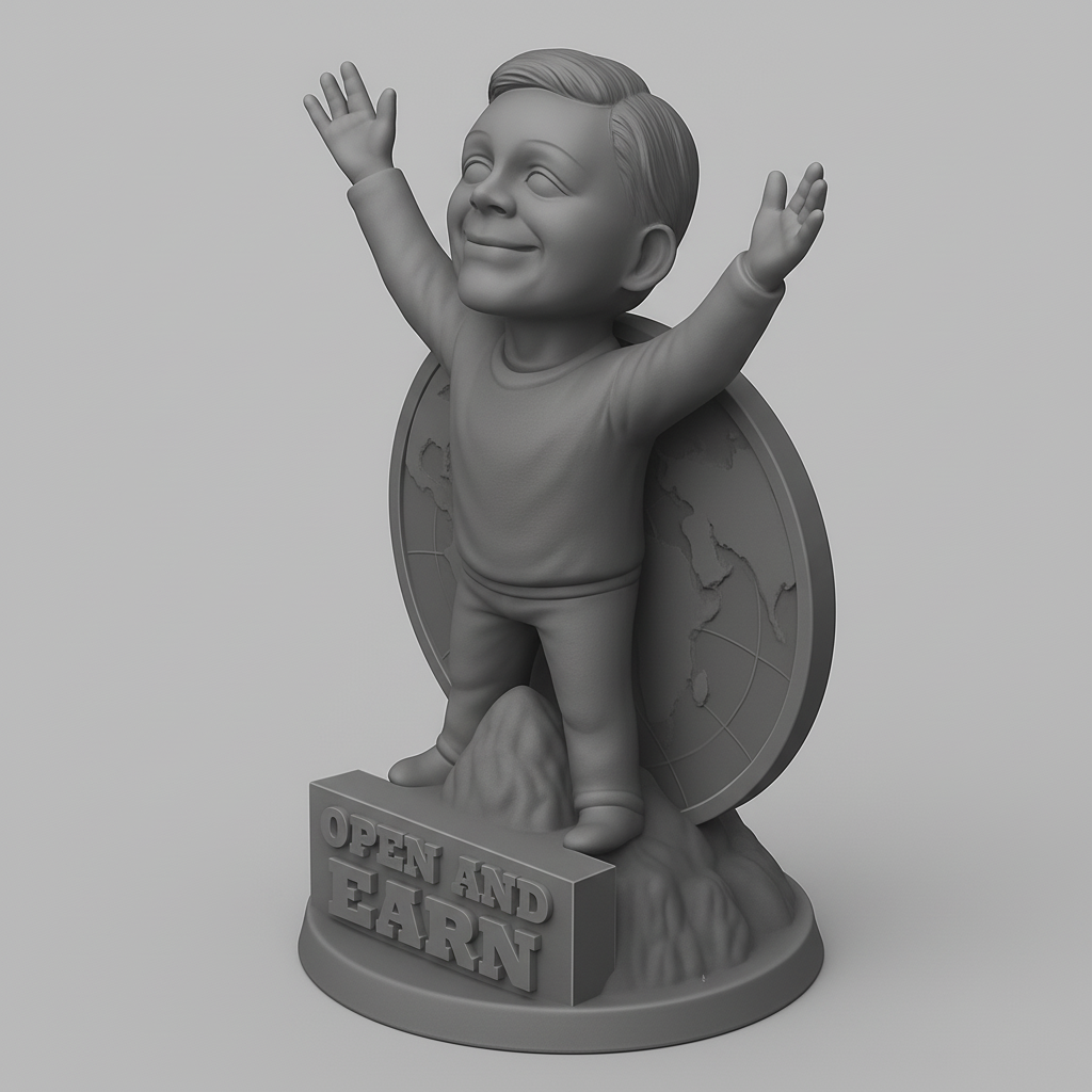 face anatomy 3d model-create 3d face model from photo_Open & Earn Global Achievement Statue