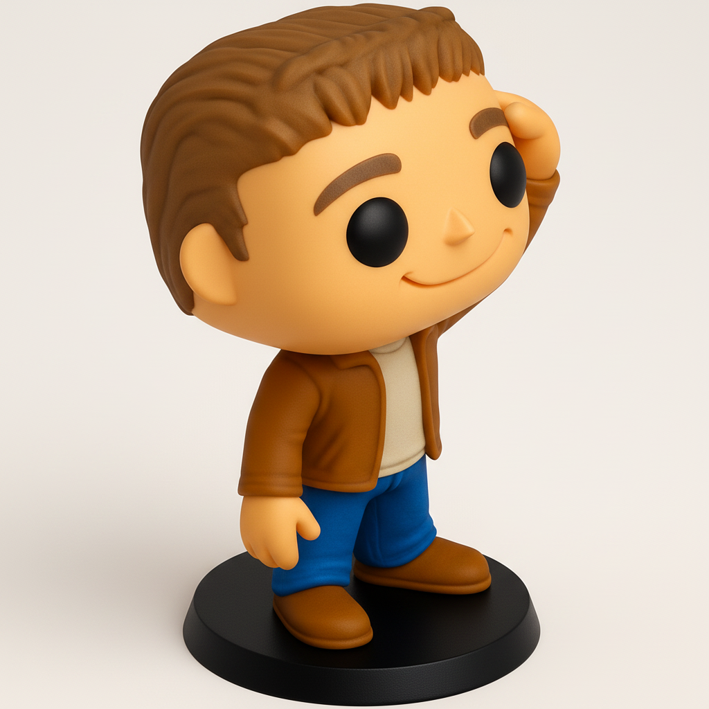 face anatomy 3d model-create 3d face model from photo_Friendly Saluting Pop-Style Figure - Perfect Desk Buddy