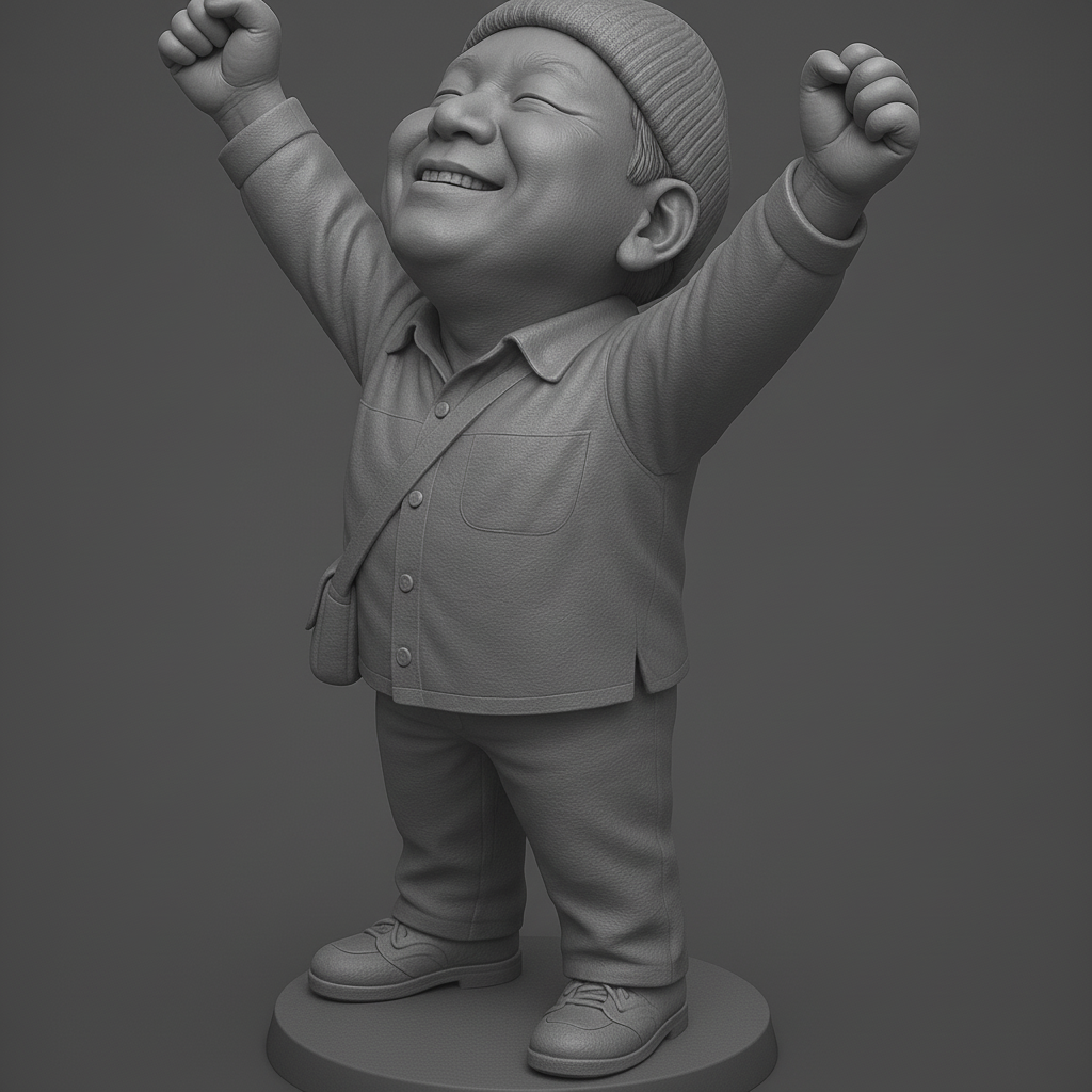 face anatomy 3d model-create 3d face model from photo_Joyful Character Model for 3D Printing