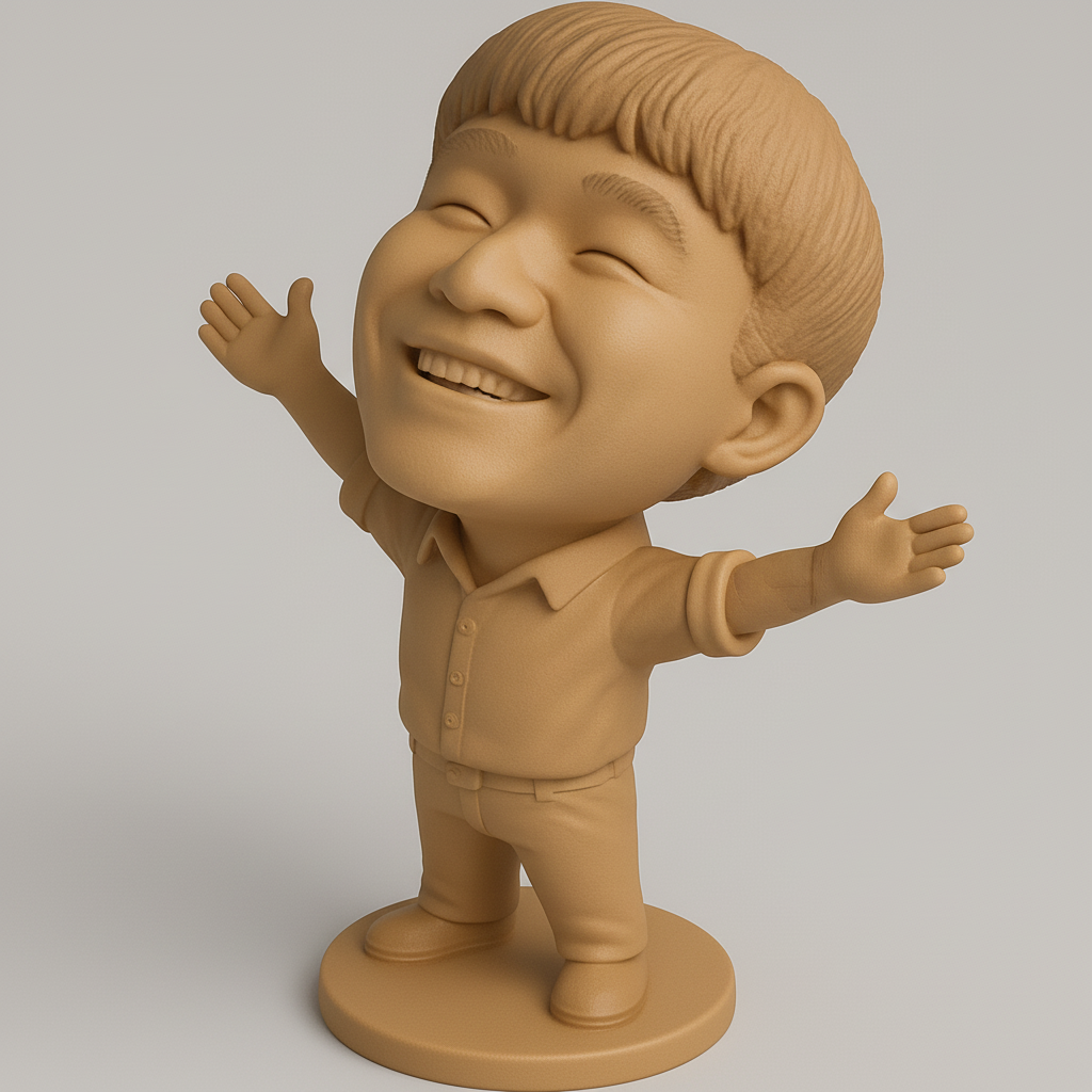 face anatomy 3d model-create 3d face model from photo_Joyful Embrace Figurine: Spread Happiness!