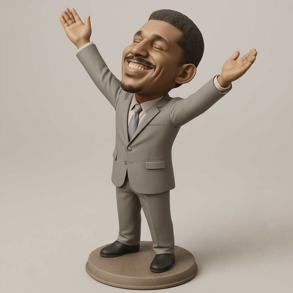 face anatomy 3d model-create 3d face model from photo_Achiever's Delight Bobblehead - Print Your Success!