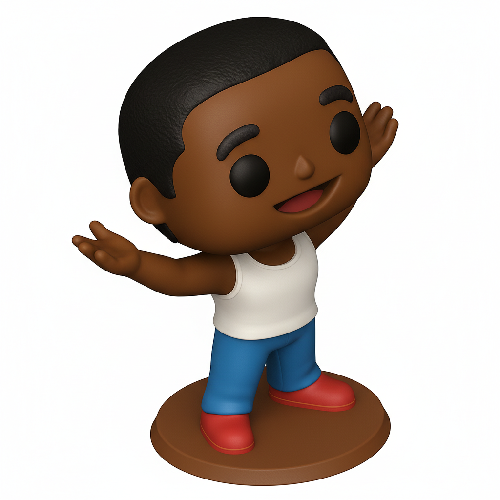 face anatomy 3d model-create 3d face model from photo_Joyful Funko-Style Boy Figure - Display or Gift!