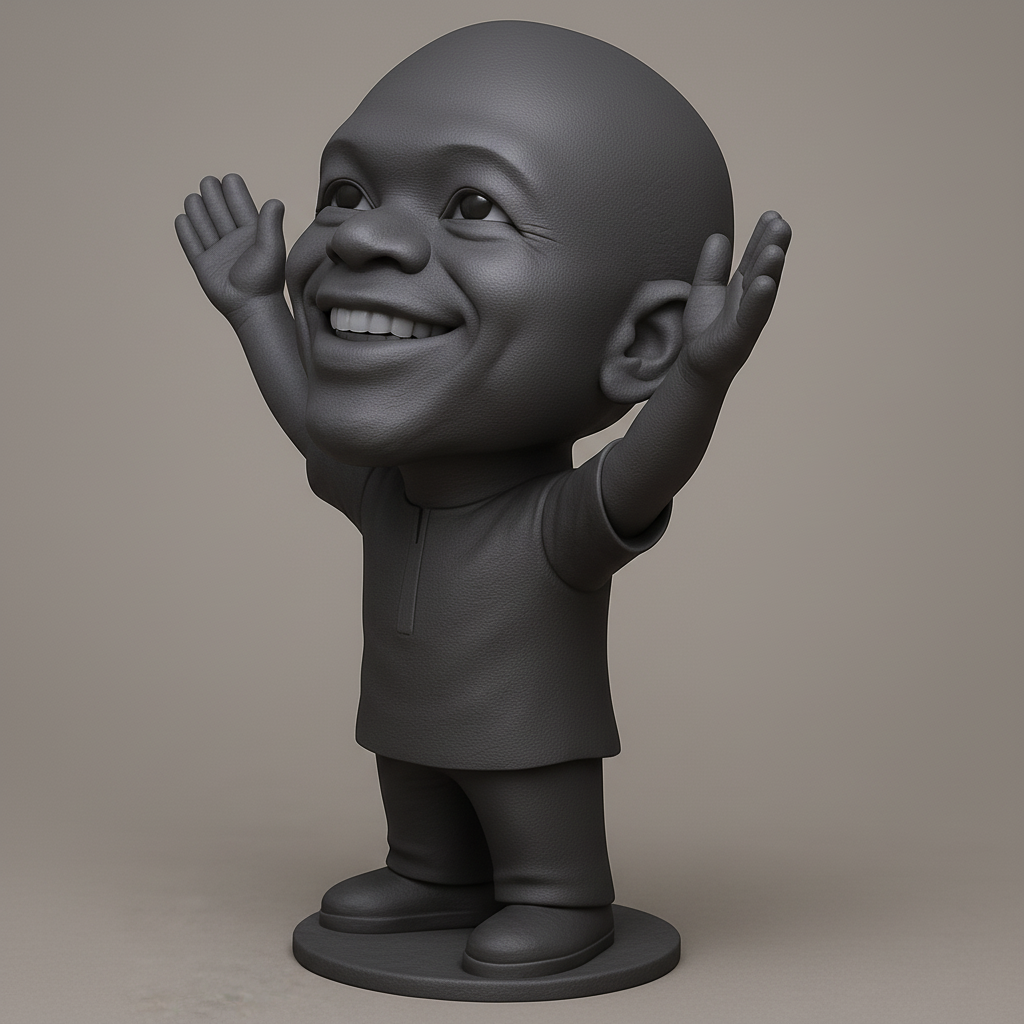 face anatomy 3d model-create 3d face model from photo_Joyful Bobblehead Figurine - Print Pure Happiness!