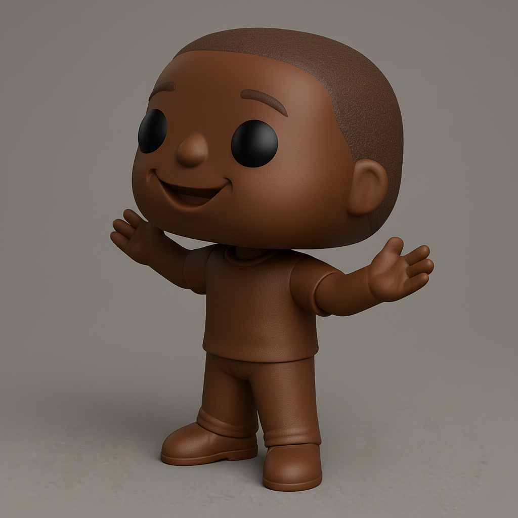 face anatomy 3d model-create 3d face model from photo_Adorable Pop-Style Figure - Ready to 3D Print!