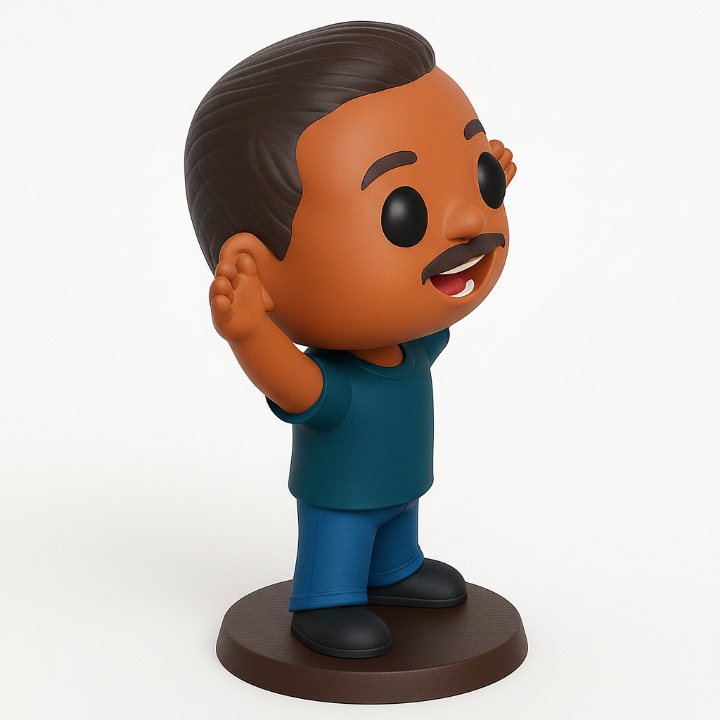 face anatomy 3d model-create 3d face model from photo_Joyful Waving Desk Pal 3D Print Model