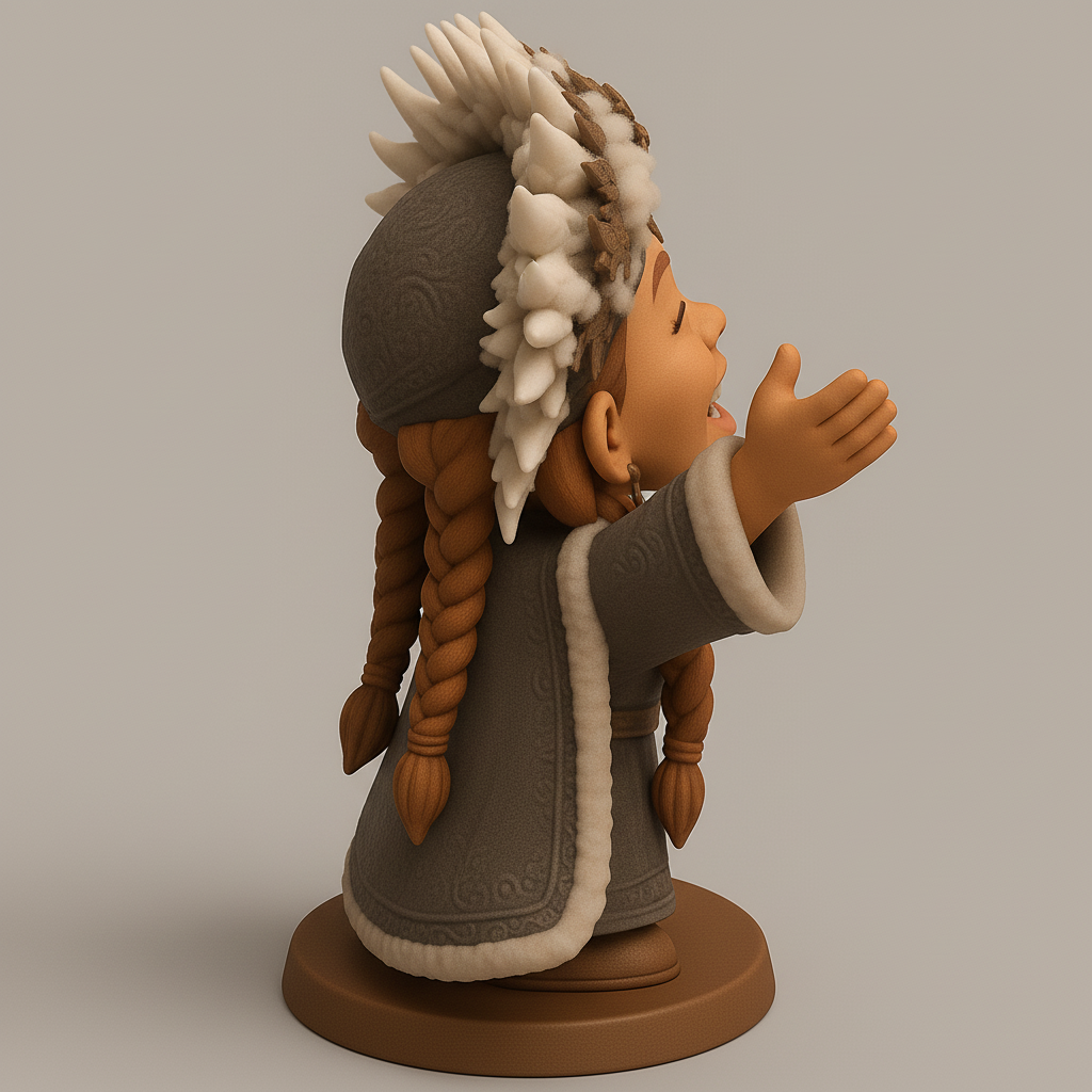 face anatomy 3d model-create 3d face model from photo_Joyful Character Figurine for Print