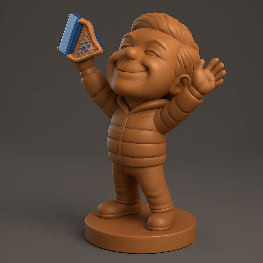 face anatomy 3d model-create 3d face model from photo_Joyful Boy with Triangular Surprise - Perfect Gift!