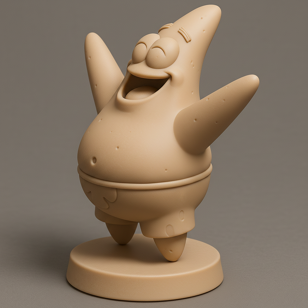 silhouette 3d printer maker-3d portrait printing_Cheerful Character Model for Fun Prints