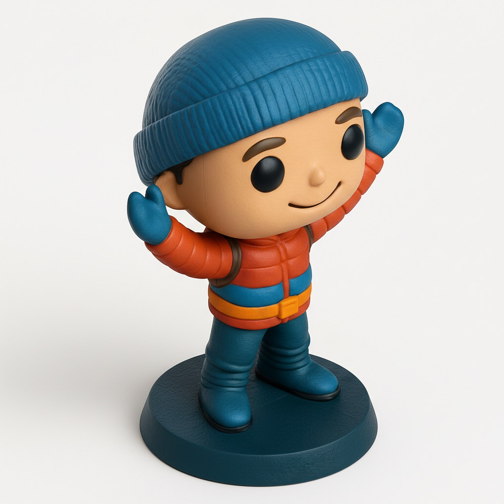 face anatomy 3d model-create 3d face model from photo_Chibi Winter Kid: Adorable Decor & Gift Print