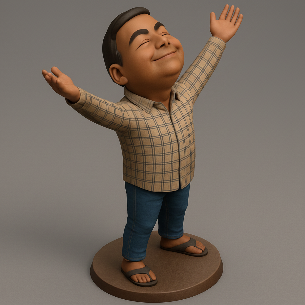 face anatomy 3d model-create 3d face model from photo_Spread Happiness: Joyful Man Desktop Companion