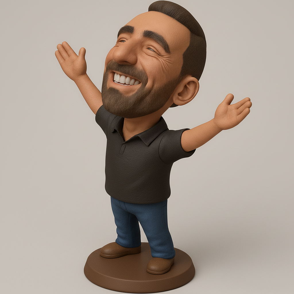 face to 3d model ai-3D portrait printing from photo_Happy 