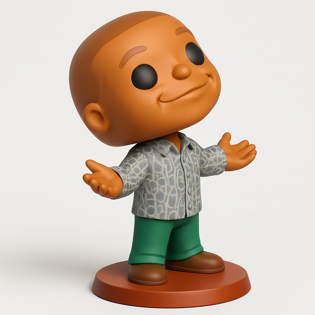 face anatomy 3d model-create 3d face model from photo_Friendly Welcome Funko-Style Figurine