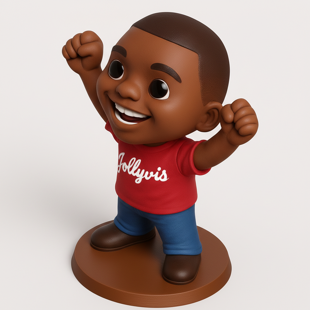 face to 3d model ai-3D portrait printing from photo_Happy Jollyvis Boy: A Burst of Joy for Your Desk!