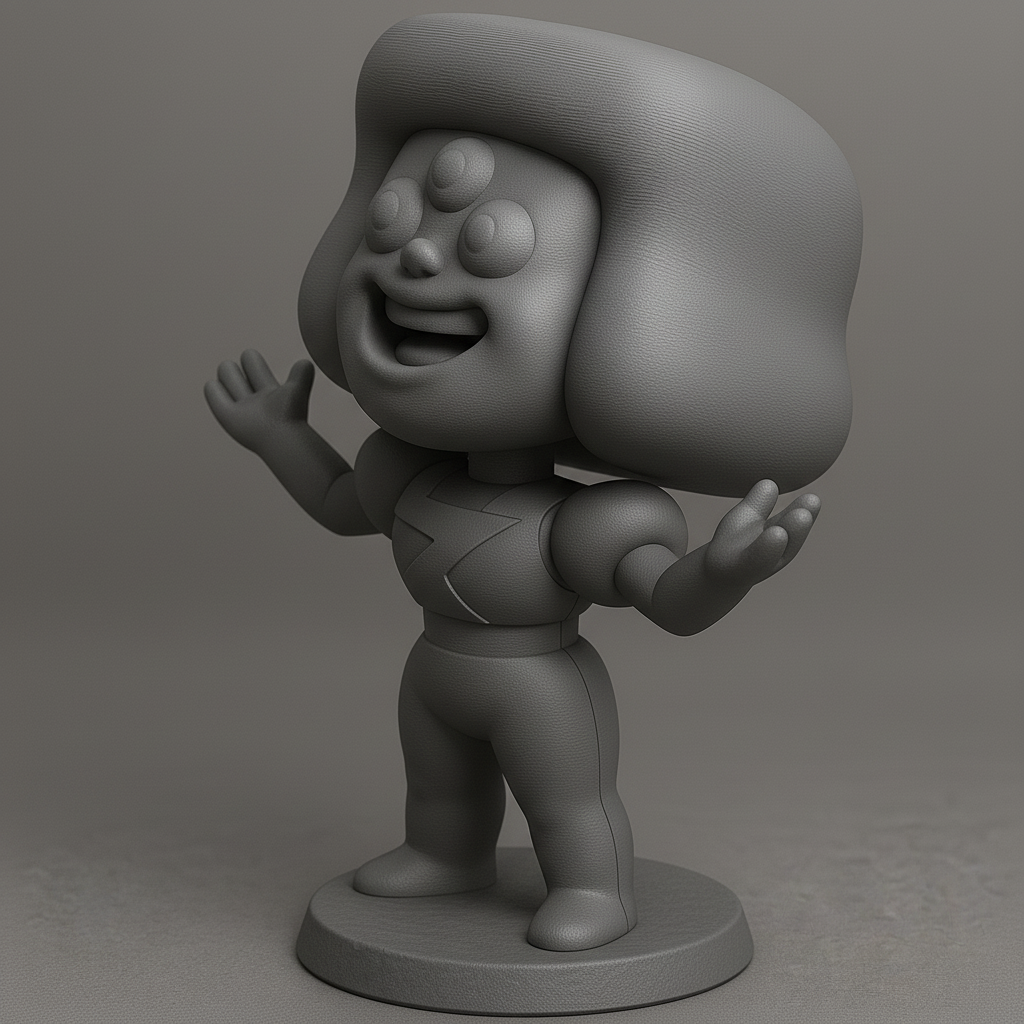 silhouette 3d printer maker-3d portrait printing_Charming 3D Character Model for Printing