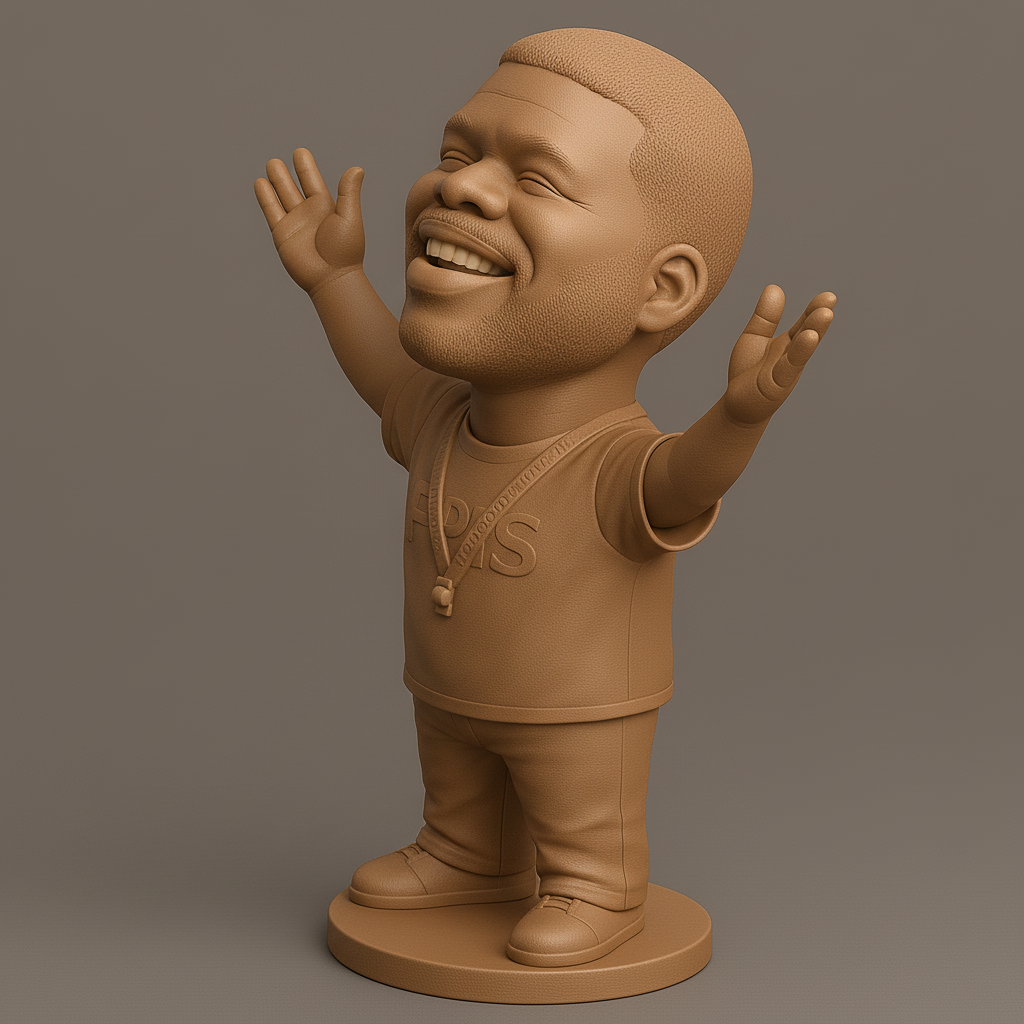 face anatomy 3d model-create 3d face model from photo_Joyful Figure with Outstretched Arms