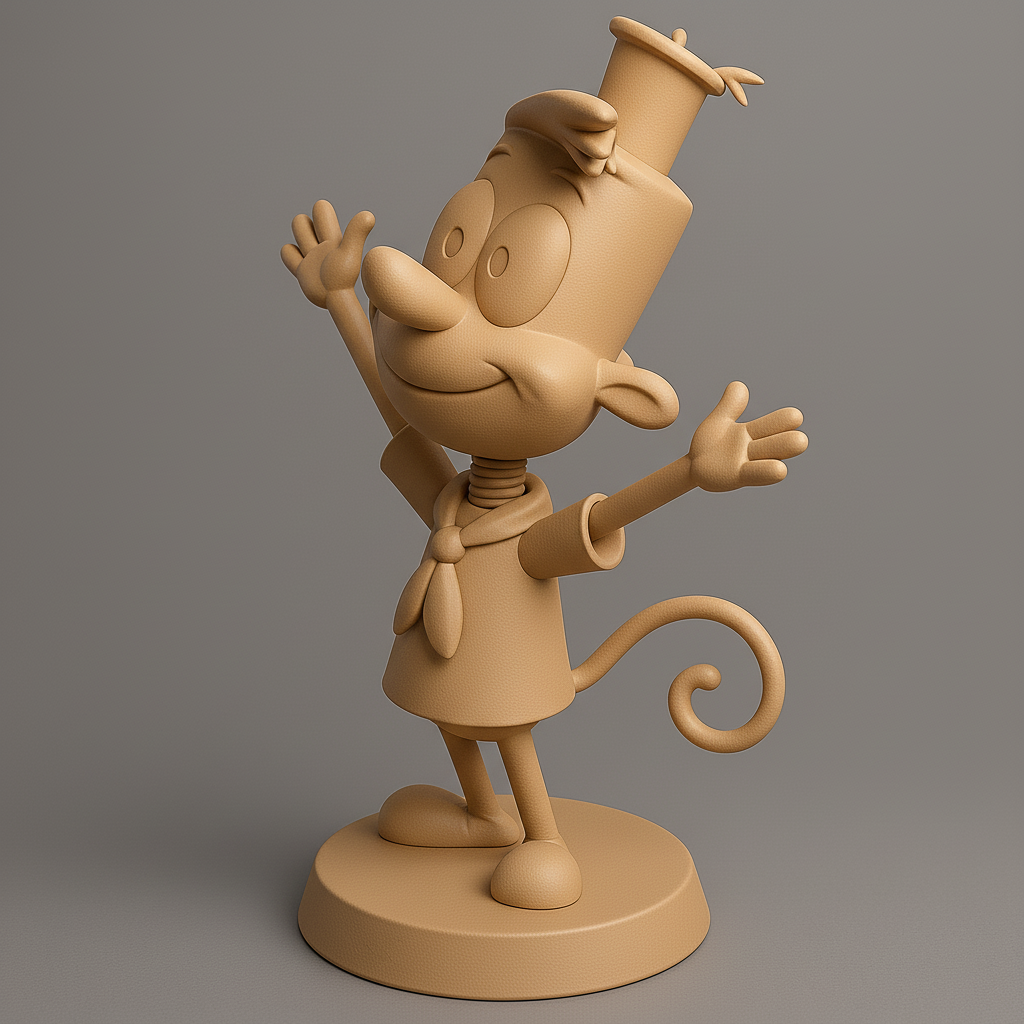 face anatomy 3d model-create 3d face model from photo_Cheerful Character Figurine