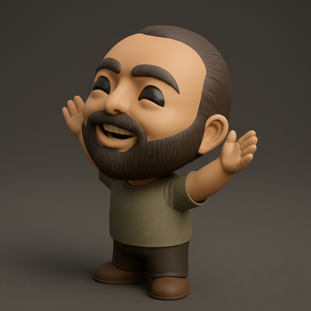 face to 3d model ai-3D portrait printing from photo_Happy Man Emoji Figurine: Joyful 3D Print