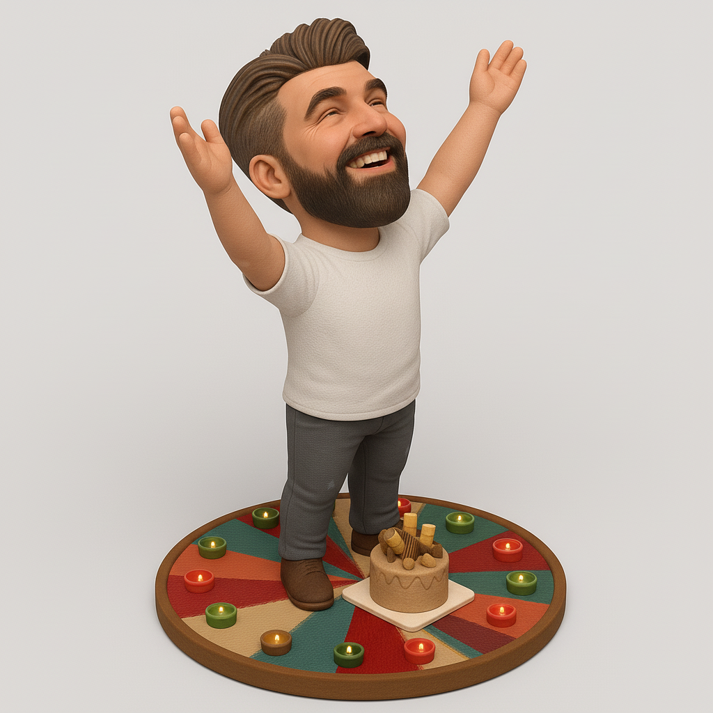 silhouette 3d printer maker-3d portrait printing_Joyful Celebration Figurine