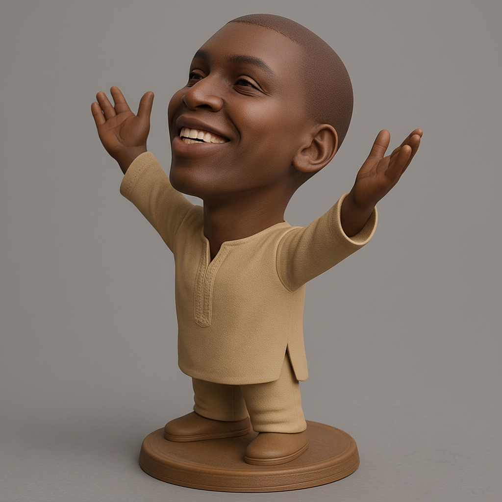 face anatomy 3d model-create 3d face model from photo_Joyful Uplift: Happy Child Celebration Statue