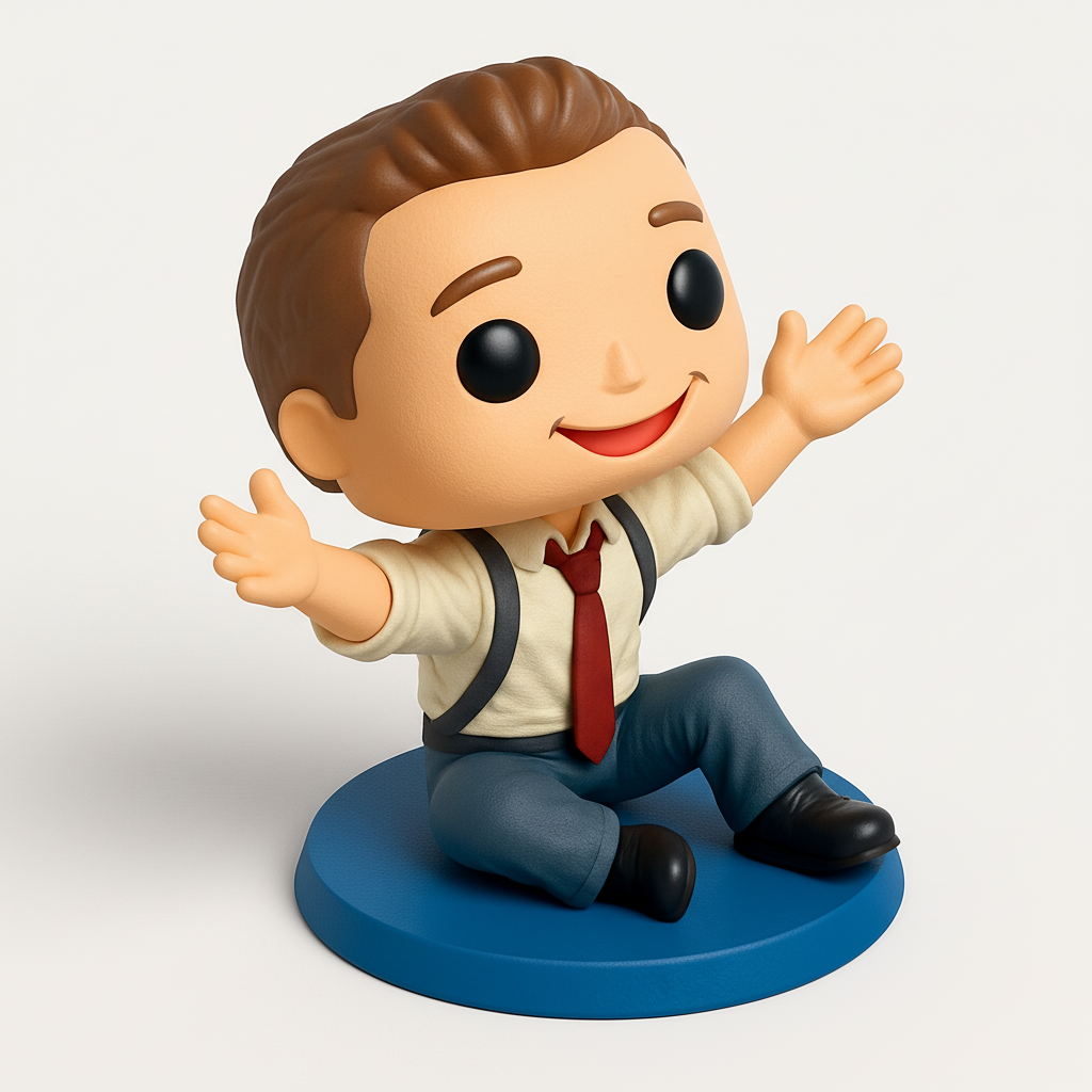 face anatomy 3d model-create 3d face model from photo_Enthusiastic Desk Pal Figurine - Bring Joy to Your Space