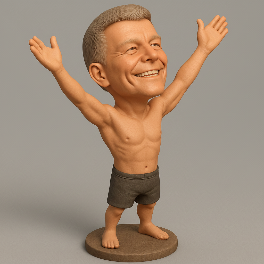 face anatomy 3d model-create 3d face model from photo_Radiant Joy Bobblehead: Celebrate Success