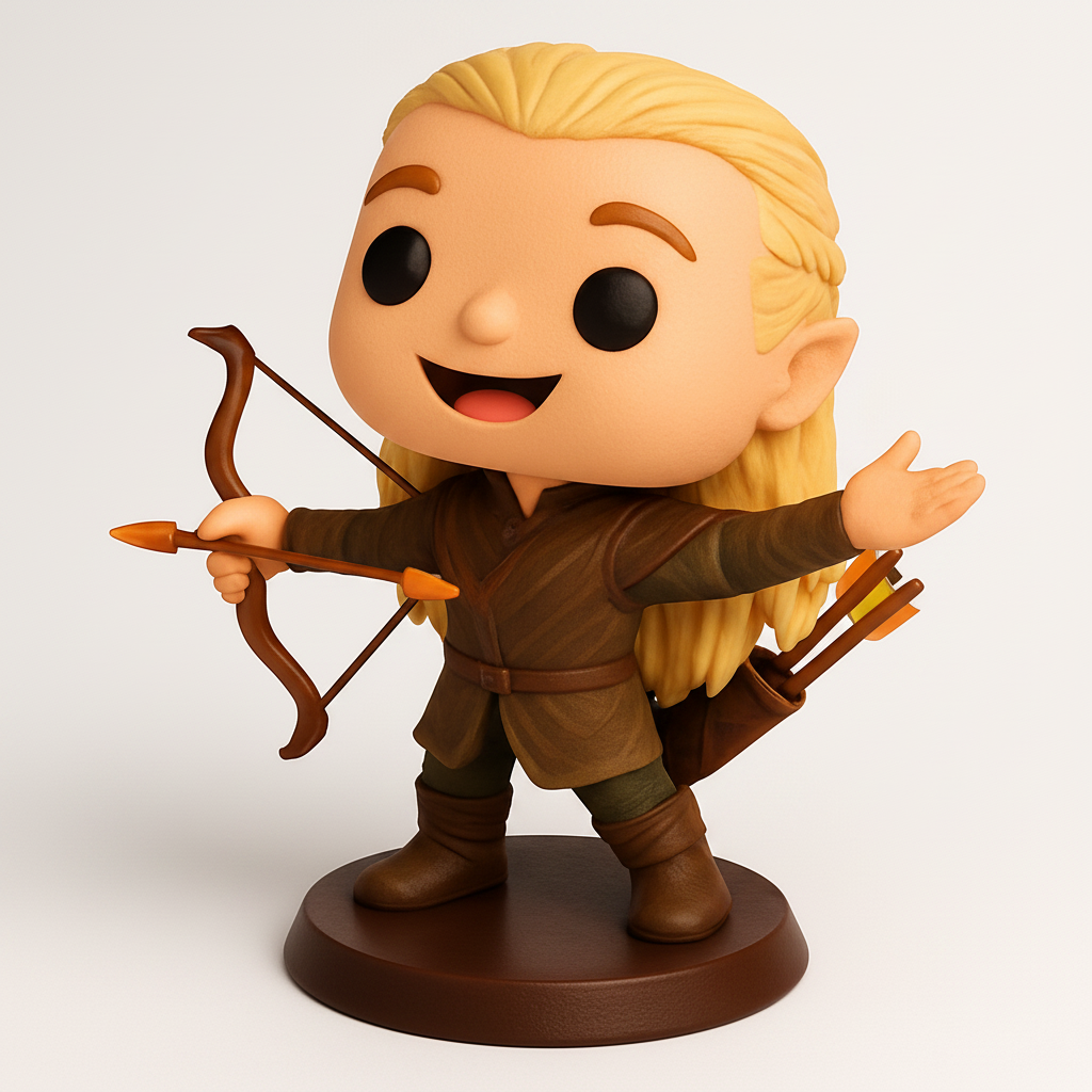 face to 3d model ai-3D portrait printing from photo_Heroic Elf Archer Funko Style - Legolas 