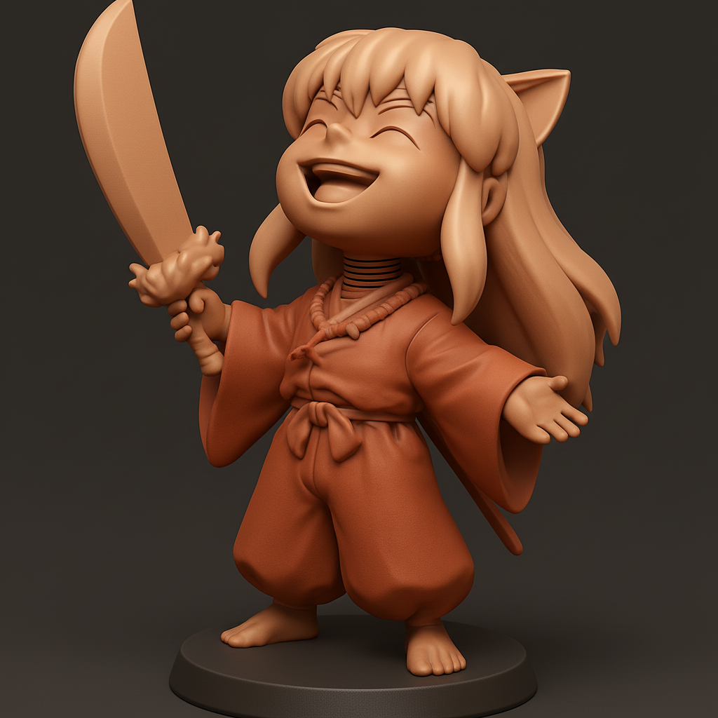 face anatomy 3d model-create 3d face model from photo_Charming Warrior Figurine with Sword