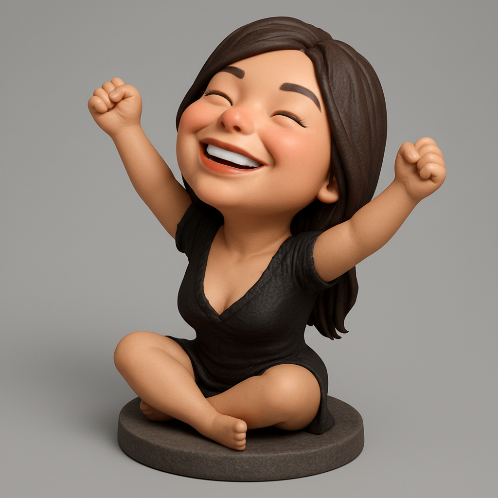 face anatomy 3d model-create 3d face model from photo_Joyful Pose Figurine: Celebrate Success Daily!